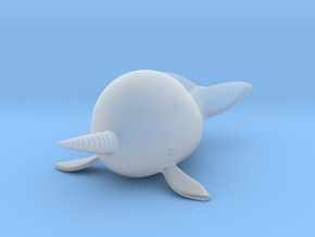 Narwhal Figurine in Clear Ultra Fine Detail Plastic