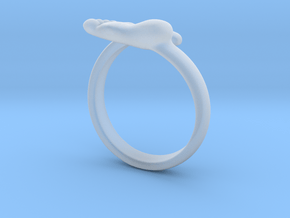 Newborn baby foot ring in Clear Ultra Fine Detail Plastic