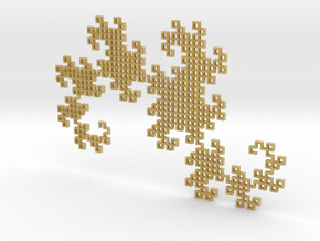 Heighway's Dragon Curve (6x4) in Tan Fine Detail Plastic