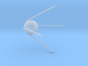 Sputnik satelite figure small model  in Clear Ultra Fine Detail Plastic
