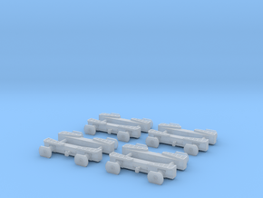 8X Buffers NMBS - SNCB HLD59 Roco 1/160 in Clear Ultra Fine Detail Plastic