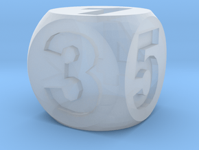 Number Die, Standard Size 16mm in Clear Ultra Fine Detail Plastic