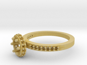 Ab030 Round Engagement Ring in Tan Fine Detail Plastic
