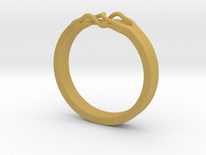 Roots Ring (23mm / 0,9inch inner diameter) in Tan Fine Detail Plastic