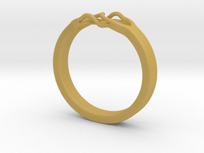 Roots Ring (26mm / 1,02inch inner diameter) in Tan Fine Detail Plastic