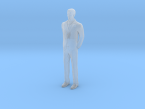 Half Scale Man Standing in Clear Ultra Fine Detail Plastic