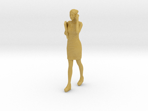 Half Scale Woman Walking in Tan Fine Detail Plastic