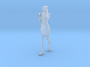 Half Scale Woman Walking in Clear Ultra Fine Detail Plastic