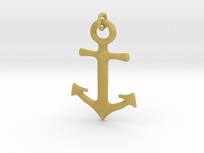Anchor Necklace in Tan Fine Detail Plastic