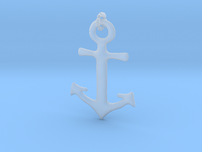 Anchor Necklace in Clear Ultra Fine Detail Plastic