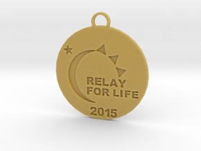 Relay for Life Keychain in Tan Fine Detail Plastic