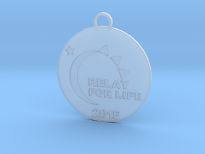 Relay for Life Keychain in Clear Ultra Fine Detail Plastic