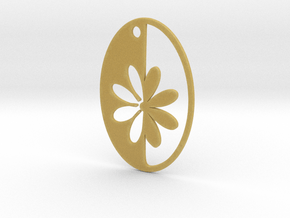 Simple Flower pendant in Tan Fine Detail Plastic