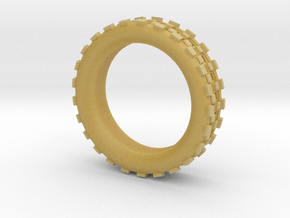 Mechawheel Ring - Size 7 in Tan Fine Detail Plastic