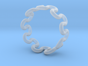 Wave Ring (15mm / 0.59inch inner diameter) in Clear Ultra Fine Detail Plastic