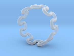Wave Ring (17mm / 0.66inch inner diameter) in Clear Ultra Fine Detail Plastic