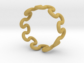 Wave Ring (19mm / 0.74inch inner diameter) in Tan Fine Detail Plastic