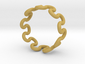 Wave Ring (23mm / 0.90inch inner diameter) in Tan Fine Detail Plastic