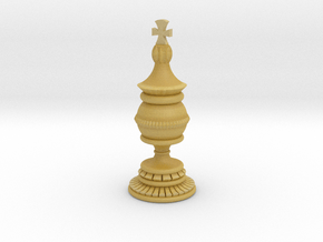 King Chess Piece in Tan Fine Detail Plastic
