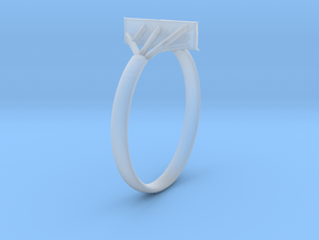 Suspension Ring US Size  5/8 UK Size R in Clear Ultra Fine Detail Plastic