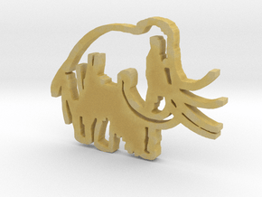 Caveman-designed Caveman Diet Keychain in Tan Fine Detail Plastic