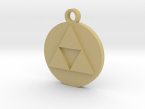 Legend of Zelda Triforce Pendant Necklace in Tan Fine Detail Plastic