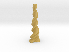 Vase 'Twist' - 25cm / 9.85" in Tan Fine Detail Plastic