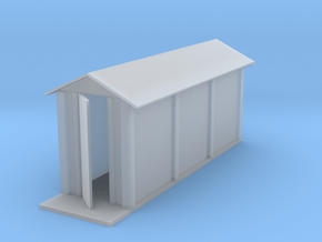 Prefabricated concrete relay hut - No Stand (HO) in Clear Ultra Fine Detail Plastic