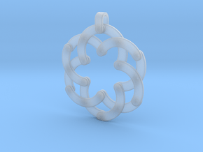Expandable Mandala Pendant/Keychain in Clear Ultra Fine Detail Plastic