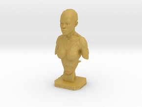 Female Bust Print 001 in Tan Fine Detail Plastic