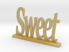 Letters 'Sweet' 7.5cm / 3.00" in Tan Fine Detail Plastic