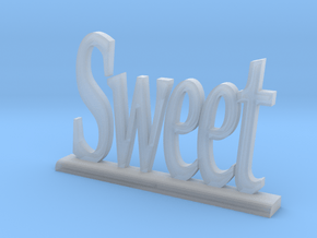 Letters 'Sweet' 7.5cm / 3.00" in Clear Ultra Fine Detail Plastic