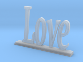 Letters 'Love' 7.5cm / 3" in Clear Ultra Fine Detail Plastic