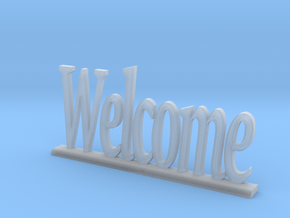 Letters 'Welcome' 7.5cm / 3" in Clear Ultra Fine Detail Plastic