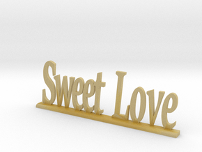 Letters 'Sweet Love' - 7.5cm - 3" in Tan Fine Detail Plastic