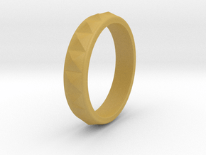 Faceted Ring. US 5.0 in Tan Fine Detail Plastic