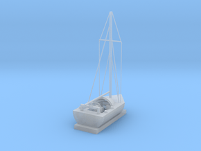 Sailing Ship in Clear Ultra Fine Detail Plastic