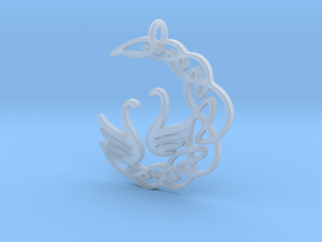 SwanPendant in Clear Ultra Fine Detail Plastic