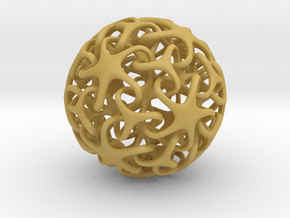 Knotted Star Ball in Tan Fine Detail Plastic