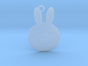 Happy Grief Bunny Pendant in Clear Ultra Fine Detail Plastic