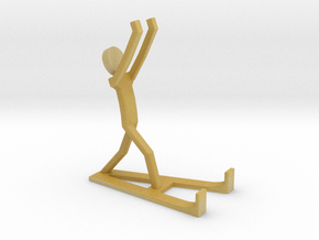 StrongMan iPhone or Smartphone Stand in Tan Fine Detail Plastic