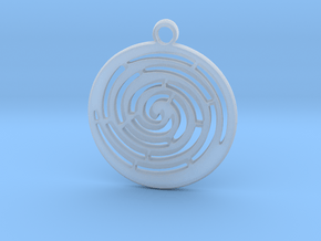 Spiral maze pendant  in Clear Ultra Fine Detail Plastic