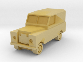 1:450 Land Rover S2a SWB No Side Windows in Tan Fine Detail Plastic