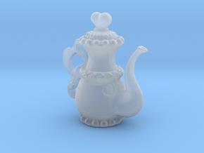 Lolita Heart Teapot Pendant in Clear Ultra Fine Detail Plastic