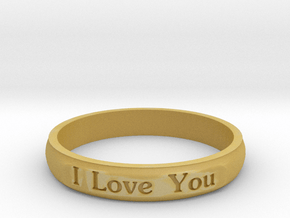 Ring 'I Love You Inwards' - 16.5cm / 0.65" - Size  in Tan Fine Detail Plastic