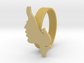 Facial ring -size 7 in Tan Fine Detail Plastic