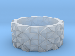 Futuristic Ring Size 4 in Clear Ultra Fine Detail Plastic