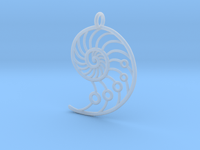 Snail Pendant in Clear Ultra Fine Detail Plastic