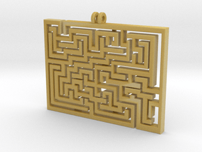 Labyrinth Pendant in Tan Fine Detail Plastic