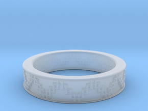 3D Printed Victory Ring | Men Size 9  in Clear Ultra Fine Detail Plastic